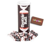 Tootsiee Roll Candy Bank - Filled with Tootsiee Roll Midgees - Piggy Bank/Coin Bank Cardboard Tube Big Size - 5.7 oz - Bundled by SAVANOVA Gift
