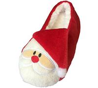Tootsies Ladies Womens Girls Red Novelty Festive Santa Claus Rudolph Reindeer Christmas Slippers with Fur Fleece Lining