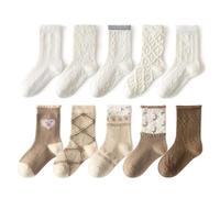 TootyTots 10 Pairs Kids Cotton Socks with Funny Animal Prints - Unisex Baby & Toddler Crew Socks for Boys Girls, All-Season Breathable Everyday Socks Gift Ready