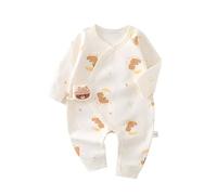 TootyTots All-Season Baby Bodysuit, Soft 100% Cotton Long Sleeve Unisex Onesie for Newborns & Infants 0-9M, Footless Jumpsuit with Easy Snap Closures for Everyday Comfort