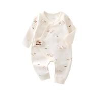 TootyTots All-Season Baby Bodysuit, Soft 100% Cotton Long Sleeve Unisex Onesie for Newborns & Infants 0-9M, Footless Jumpsuit with Easy Snap Closures for Everyday Comfort