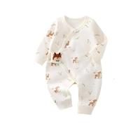 TootyTots All-Season Baby Bodysuit, Soft 100% Cotton Long Sleeve Unisex Onesie for Newborns & Infants 0-9M, Footless Jumpsuit with Easy Snap Closures for Everyday Comfort