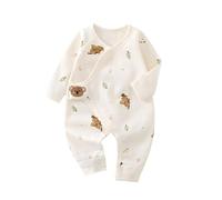 TootyTots All-Season Baby Bodysuit, Soft 100% Cotton Long Sleeve Unisex Onesie for Newborns & Infants 0-9M, Footless Jumpsuit with Easy Snap Closures for Everyday Comfort