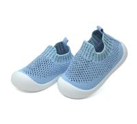 TootyTots Baby First Walking Shoes Non-Skid Infant Toddler Sneakers Breathable Knitted Mesh Boy & Girls Tennis Shoes Slip-on Soft Sole Indoor Outdoor Floor Slippers