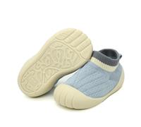 TootyTots Baby Toddler First Walking Shoes Non-Slip Infant Sneakers Slip-on Soft Sole Indoor Outdoor Floor Slippers Breathable Knitted Mesh Boy & Girls Tennis Shoes A Blue