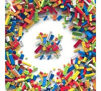 TOOUEE 300/100 Pieces Building Bricks, Classic Bulk Small Blocks in Random Color, Mixed Shape Classic Building Bricks Set Basic Building Blocks Compatible with All Major Brands (100 pcs)