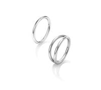 TOOUT Nose Rings Hoops 2 Pcs Titanium Septum Rings 18G Hinged Nose Rings for Women Conch Hoop Septum Jewelry Body Piercing Rings Hypoallergenic Rings Cartilage Daith Helix Rook Earrings 8mm