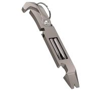 TOOVEM Multi-Functional Titanium EDC Ti Pry Bar Set with Bottle Opener, Wrench, Screwdriver for Outdoor Multi Tool Camping Accessories