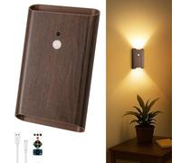 Toowell Battery Operated Wall Lights Stick On Wall Lights USB Rechargeable Wall Lights with Switch Rechargeable Motion Sensor Light Battery Wall Lights Indoor for Bathroom Stairs,1 Pack