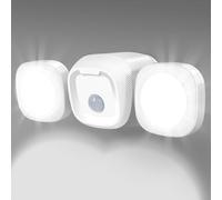 Toowell Motion Sensor Outdoor Battery Outdoor Light with Motion Sensor Battery Light Battery Operated Waterproof for Garden Garage White