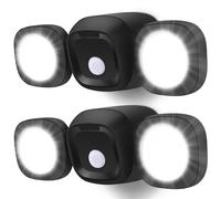 Toowell Pack of 2 Motion Sensor Outdoor Battery Outdoor Light with Motion Sensor Battery Outdoor Light Battery Operated Outdoor Light Waterproof Outdoor Lamp for Garden Garage Porch