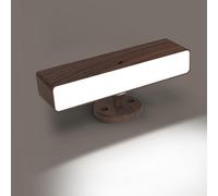 Toowell Rechargeable Wall Lights for Areas Without Power Outlets Battery Wall Lights Indoor for Reading Decorating Smbient Lighting,Cordless Wall Light for Living Room Bedroom Office,Walnut 1 Pack