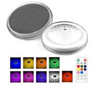 Toowell Solar Pond Lights Underwater Floating Solar Lights with Remote Control,Hot Tub Light IP68 Waterproof Floating Pond Light Dimmable Pool Lighting for Decoration of Swimming Pools Yard Roads,2PCS