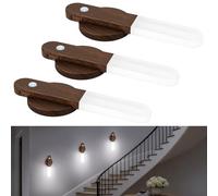Toowell Stair Lights Motion Sensor Night Light Stick On Wall Lights Battery Wall Lights Motion Sensor Lights Indoor Rechargeable Wall Light Indoor for Bedroom Bathroom Hallway Shed Corridor,3 Pack