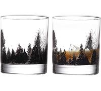 TOOWELL Whiskey Glasses Set of 2, 11OZ Bourbon Glasses Old Fashioned Glasses Handmade Lead-Free Scotch Tumbler, Birthday Gifts Valentines Day Gift, Rocks Glass for Liquor Tequila Cocktail