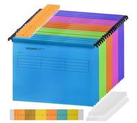 Toowood 20PCS A4 Suspension Files, PP Material Hanging Clip Fast Labor Folder Hanging Labor Clip (5 Colors)