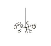 TOOY Nabila 552.12 Pendant Matt Black/ Black Chrome with Smoked Glass