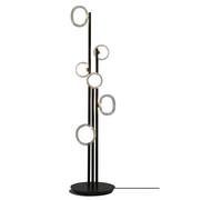 TOOY Nabila 552.66 Floor Lamp Matt Black/ Brushed Brass with Clear Glass