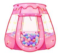 TooyBing - Pop Up Princess Tent with Star Light Toy Girls 1 2 3 Years Birthday Gift Ball Hole for Babies 12-18 Months Folding Tent