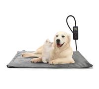 Toozey Dog Heat Pad 70 x 50 cm, Safe Electric Pet Heating Mat with Adjustable Timer & Temperature, Soft Crystal Velvet Cover, Waterproof, Ideal for Whelping/Puppy/Dogs and Cats