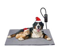 Toozey Dog Heat Pad Electric 90 * 60 cm, 5 Adjustable Timer & 6 Adjustable Temperature, Safe Pet Heating Pad Mat with Crystal Velvet Cover, Waterproof, Ideal for Whelping/Puppy/Dogs and Cats, XL