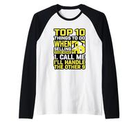 Top 10 Things Selling Your Home Call Me Realtor Raglan Baseball Tee