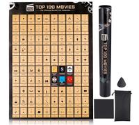Top 100 Movies Scratch Off Poster - Scratchable Movie Poster Challenge - Gift for movie lovers,Anniversary Wedding,Valentine's Day Gifts for Him or Her