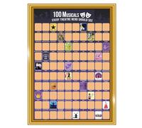 Top 100 Musicals Scratch Off Poster Bucket List - Broadway Gifts for Theater Lovers - Musical Theater Gifts for Broadway Lovers & West End Fans - 24"x16"