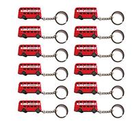 Top 12 London Red Bus Metal Key Rings - British Souvenir Gift 3D Die Cast London Bus