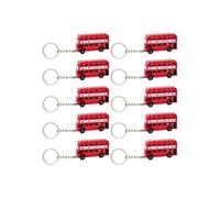 Top 12 London Red Bus Metal Key Rings - British Souvenir Gift 3D Die Cast London Bus