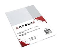 TOP-2000 Book Covers DIN A5 Transparent Grained Recyclable Polypropylene 0.09 mm Extra Strong Pack of 10