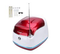 Top, 38L Rear Storage Box, Retro Tail Trunk with Key Lock, Fit for Motorcycles and Electric Scooters, ABS Material for Durability (Red)