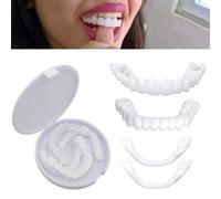 Top and Bottom Fake Teeth Cover the Broken and Missing Tooth Snap on Instant & Confidence Smile