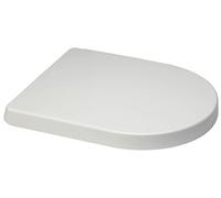 TOP AND STANDARD FIX, SHORT/MIDDLE/LONG PROJECTION D Shape One Button Quick Release Soft Close White Toilet Seat (SHORT COMPACT PROJECTION)