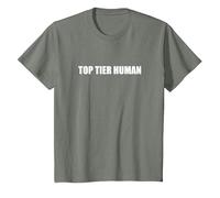 Top Animal Human T-Shirt, Youth, Olive Heather, Large