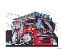 Top Banana Gifts Dennis Fire Engine - Red - Koolart Premium Quality Mouse Mat 0117