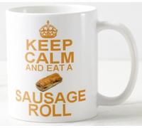 Top Banana Gifts Keep Calm and Eat a Sausage Roll - Ceramic Photo Mug Cup Tassep