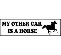 Top Banana Gifts My Other Car is a Horse - Funny Bumper Sticker - 32 x 8 cm