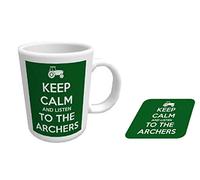 Top Banana Keep Calm and Listen to The Archers - Ceramic Mug and Coaster Set
