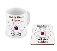 Top Banana Think Like a Proton and Stay Positive - Mug and Coaster Set