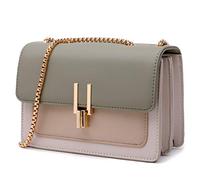 TOP BAND Color-Block Crossbody Bags for Women Leather Cross Body Purses Cute Designer Handbags Shoulder Bag Medium Size, 2 Green, OneSize