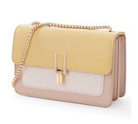 TOP BAND Color-Block Crossbody Bags for Women Leather Cross Body Purses Cute Designer Handbags Shoulder Bag Medium Size, #2 Yellow - 1, OneSize, MG-W-Crossbody 002-US-Yellow-Old