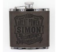 Top Bloke Mens Gift Hip Flask for Him - Treat for"Simon"