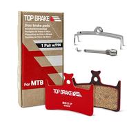 Top Brake Disc Bike Brake Pads Compatible with Hope Tech E4/RX4-SH/RX4+/M4/Stealth Race Evo E4 | MTB, Downhill, Trail Bikes | Ceramic Compound, Silent Option, Performance Version, Red (PIN Included)