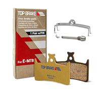 Top Brake Disc Electric Bike Brake Pads Compatible with Hope Tech E4/RX4-SH/RX4+/M4/Stealth Race Evo E4 | E-Bikes, E-MTB, Bike Parking | E-Bike Compound, Long Lasting, Gold (PIN Included)