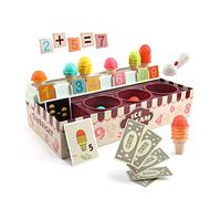TOP BRIGHT Ice Cream Counter Play for 3 Years Old Girls Boys - Number Counting Educational Toys, Pretend Food Shop for Children Age 3 4 5