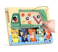 TOP BRIGHT Magnetic Maze Toys for 3 Years Old - Wooden Board Game with Magnetic Balls, Magnetic Colour Maze Toy for 4 5 6 Year Olds, Montessori Travel Toys for Toddlers on Plane