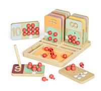 TOP BRIGHT Wooden Math Toy for 3 Years Old Toddlers, Montessori Educational Learning Toy for Children Age 3 4 5 Birthday Gift for Boys Girls, Counting Peg Board Game and Number Writing Practice