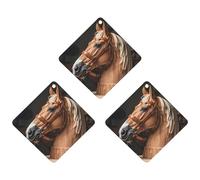 Top Carpenter's Horse Head Car Air Freshener, 3 Pcs Rhombus Hanging Air Freshener Cards, Long Lasting Fragrance Scented Cards for Car, Home, Office White-style
