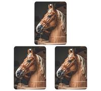 Top Carpenter's Horse Head Car Air Freshener, 3 Pcs Square Hanging Air Freshener Cards, Long Lasting Fragrance Scented Cards for Car, Home, Office White-style